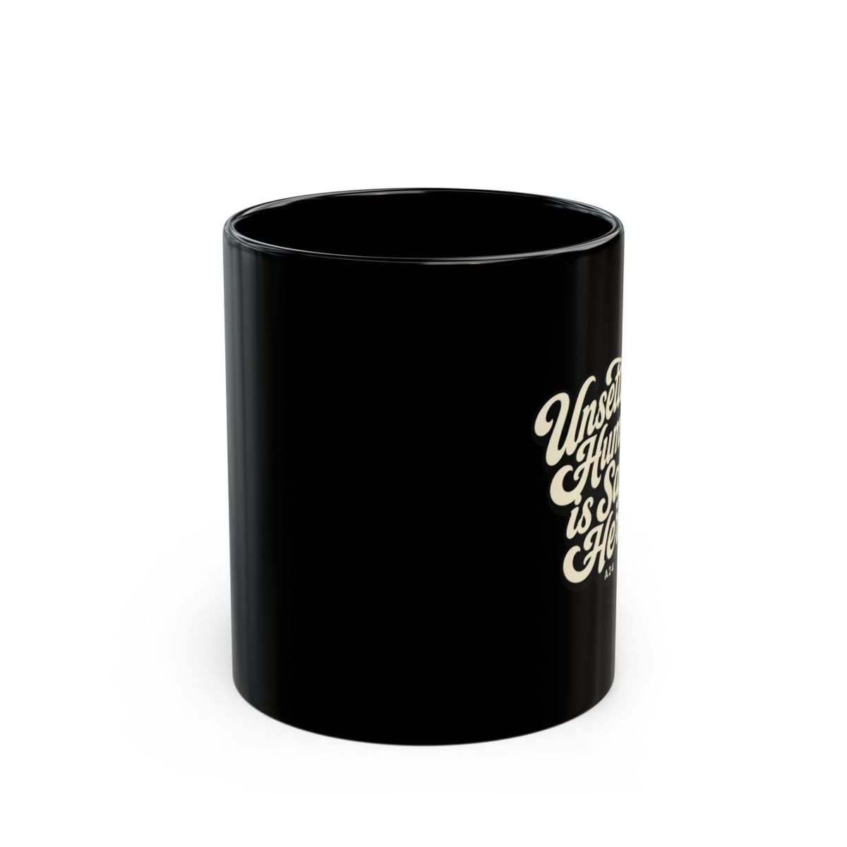 A24 "Unsettling Humor is Safe Here" Black Mug - alternate angle 1, merchandise